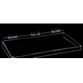 Acrylic Slatwall Display Shelf w/ Support (16"x8")